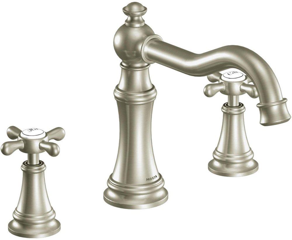 Moen Brushed Nickel Two Handle Roman Tub Faucet Trim Only 