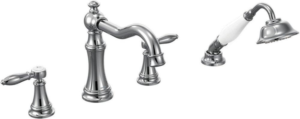 Moen Polished Chrome Two Handle Roman Tub Faucet Trim Only 