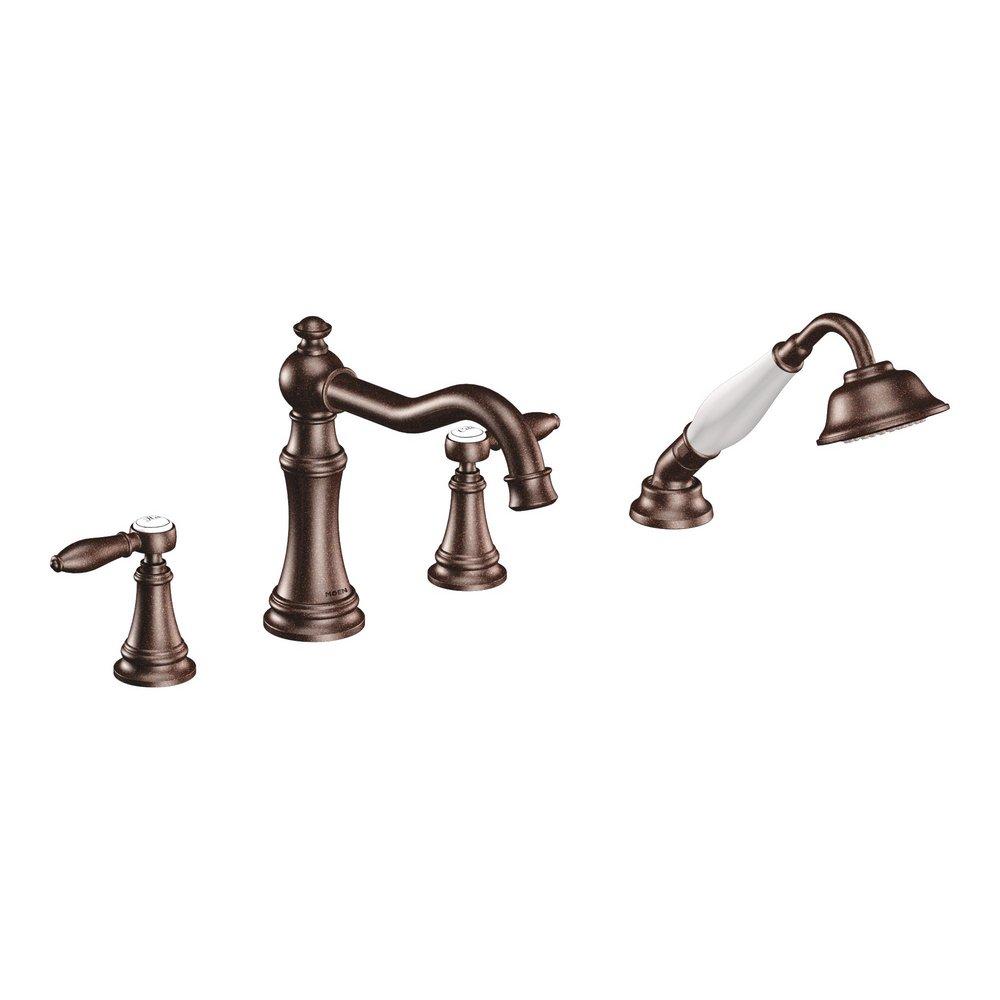 Moen Oil Rubbed Bronze Two Handle Roman Tub Faucet Trim Only 