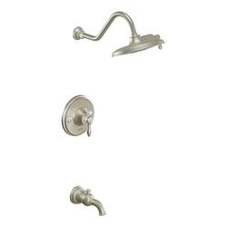 Single Handle Multi Function Bathtub & Shower Faucet in Brushed Nickel (Trim Only)