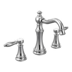 Two Handle Widespread Bathroom Sink Faucet in Chrome