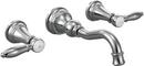 Moen Polished Chrome Two Handle Wall Mount Widespread Bathroom Sink Faucet 
