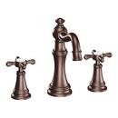 Moen Oil Rubbed Bronze Two Handle Widespread Bathroom Sink Faucet with Pop-Up Drain 