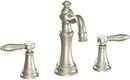 Moen Brushed Nickel Two Handle Widespread Bathroom Sink Faucet 
