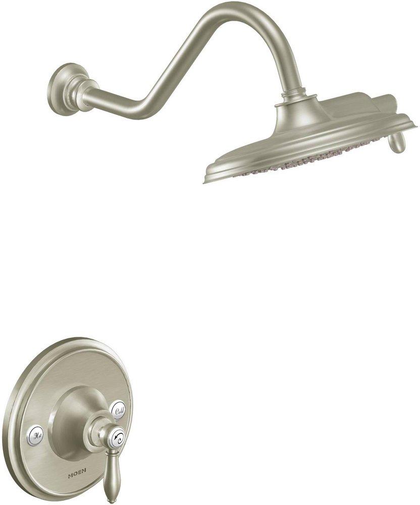Moen Brushed Nickel Shower Trim Kit with Single Lever Handle and 1-Function Showerhead 
