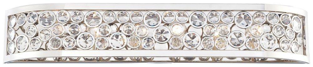 Metropolitan Polished Nickel 6-Light Bath Bar 