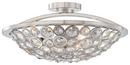 18 in. 3-Light Semi-Flushmount Ceiling Fixture in Polished Nickel