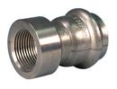 1-1/2 in. Press x Female Threaded Schedule 10S 304 Stainless Steel Adapter with HNBR Rubber