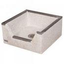 24 x 24 in. Drop Front Mop Basin with Stainless Steel Cap in Palomino Tan