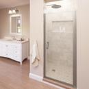 Basco Shower Enclosures Brushed Nickel Frameless Single Swing Shower Door 