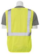 ERB Safety Hi-Viz Lime High-Visibility Resuable Mesh Vest in Lime 