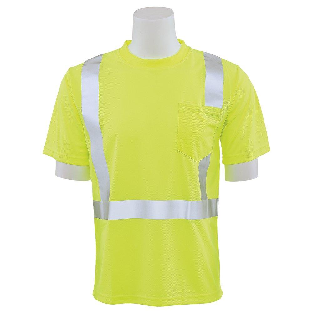 ERB Safety Hi-Viz Lime Short Sleeve Class 2 Safety Mesh T-Shirt in Hi-Viz Lime 
