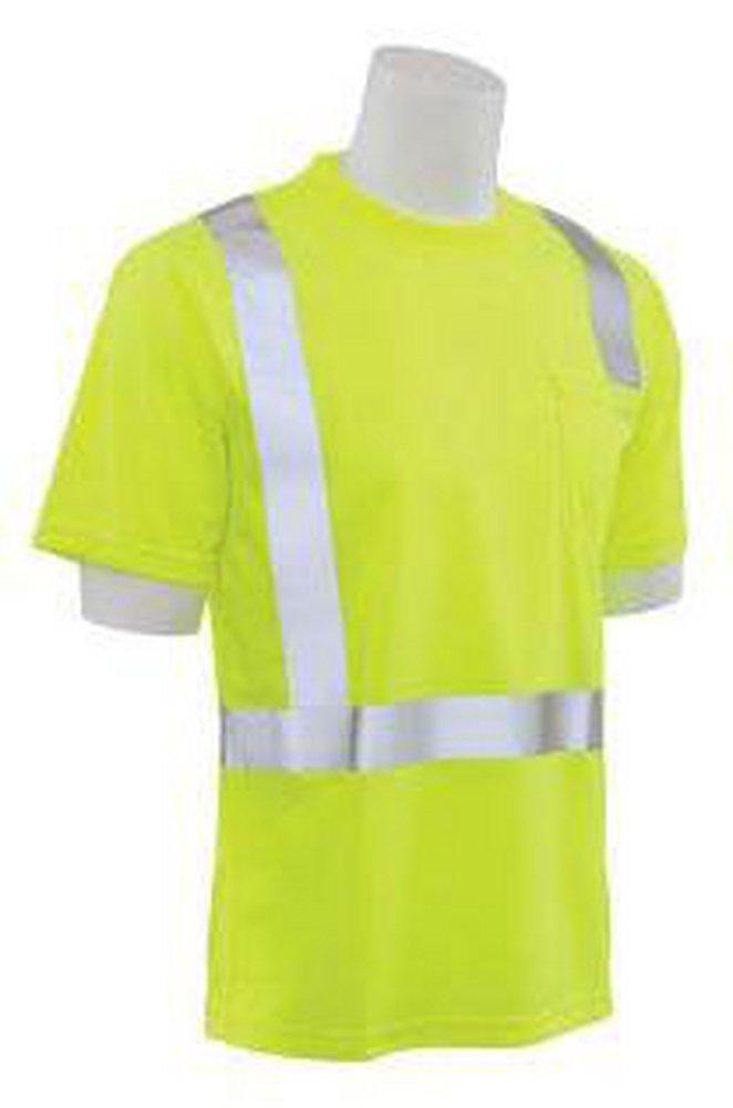 ERB Safety Hi-Viz Lime Short Sleeve Class 2 Safety Mesh T-Shirt in Hi-Viz Lime 