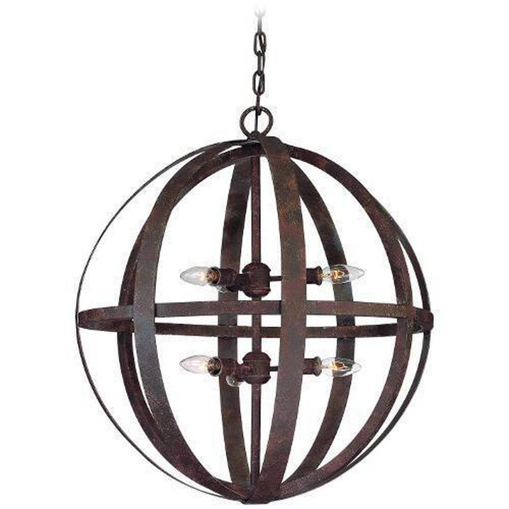 Troy-CSL Lighting Weathered Iron 60W 6-Light Pendant 