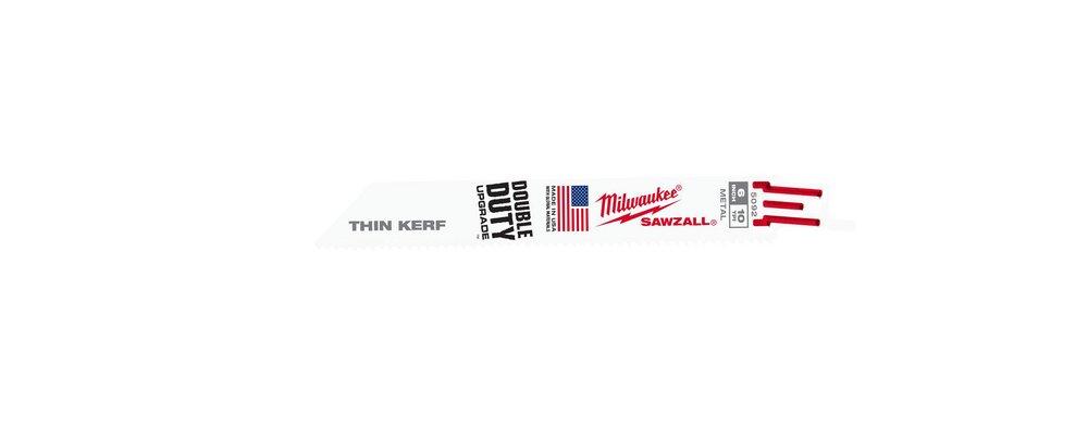 Milwaukee&reg; Red 10 TPI Thin Kerf Reciprocating Saw Blade 