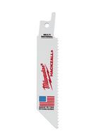Milwaukee&reg; Red Reciprocating Saw Blade-Wood Scroll 5 Pack 