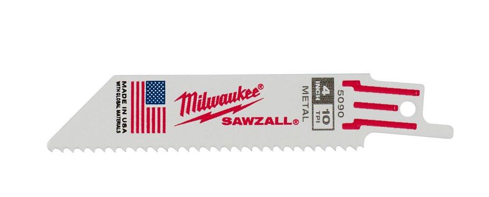 Milwaukee&reg; Silver 10 TPI Reciprocating Saw Blade 5 Pack 