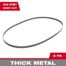 Milwaukee&reg; Silver 44-7/8 in. Standard Deep Cut Portable Band Saw Blade 3 Pack 