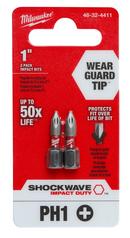 Milwaukee&reg; Silver P#1. x 1/4 in. Hex Phillips 2 Piece 