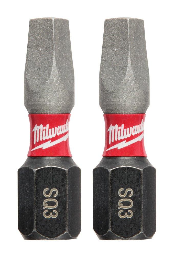 Shockwave Impact Duty 1 Square Recess #3 Insert Bits 2 Pk 