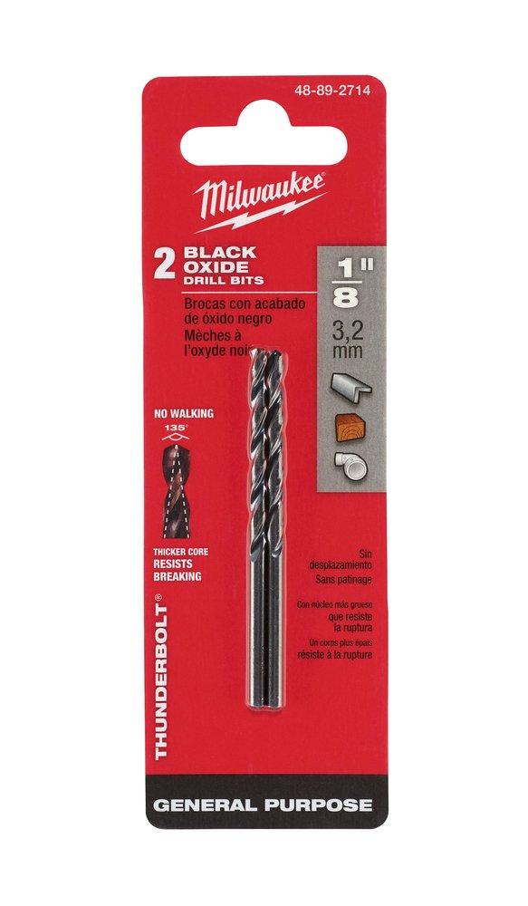 Milwaukee® Silver 1/8 x 1/8 in. 3-Flat Jobber 2 Piece 
