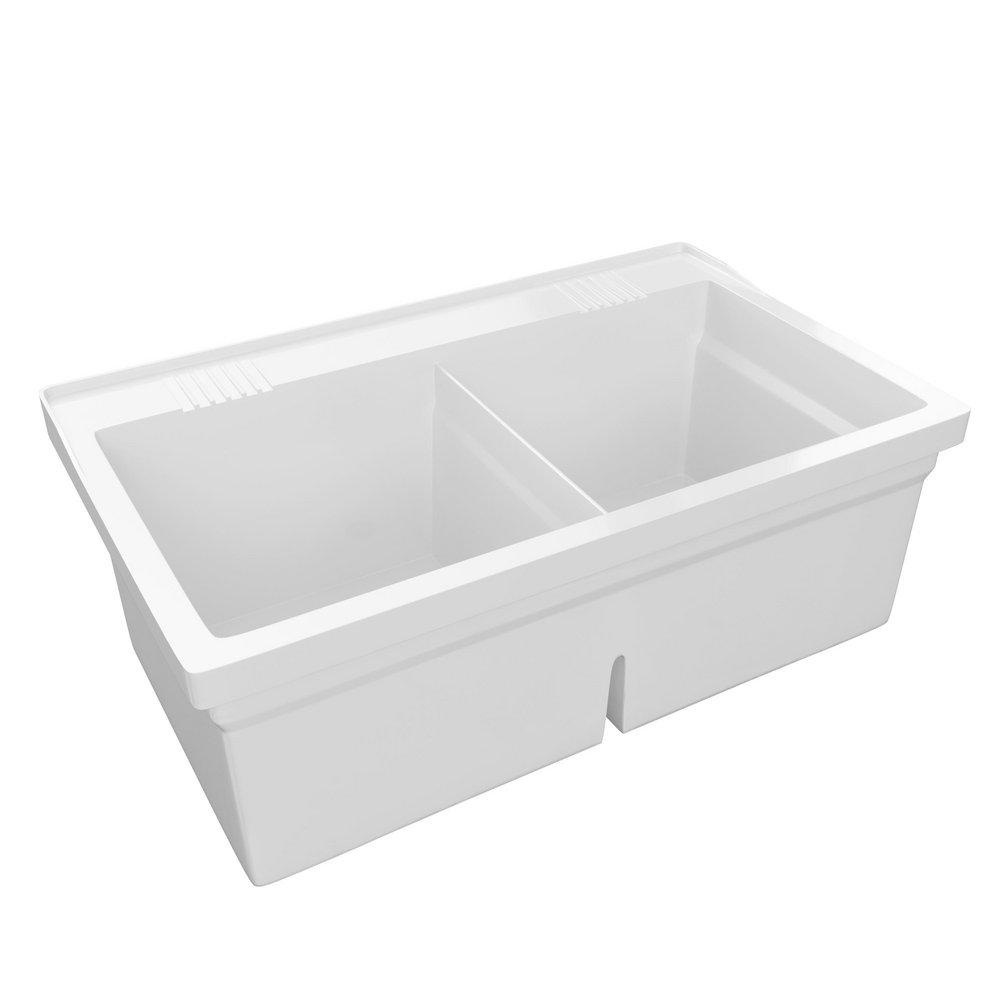PROFLO&reg; White Double Laundry Sink 