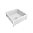 24 x 24 in. Mop Basin in White with PVC Strainer