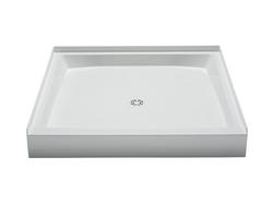 42 in. x 42 in. Shower Base with Center Drain in White