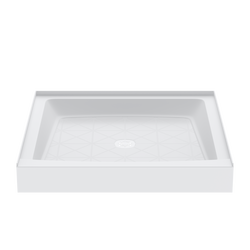 32 in. x 32 in. Shower Base with Center Drain in White