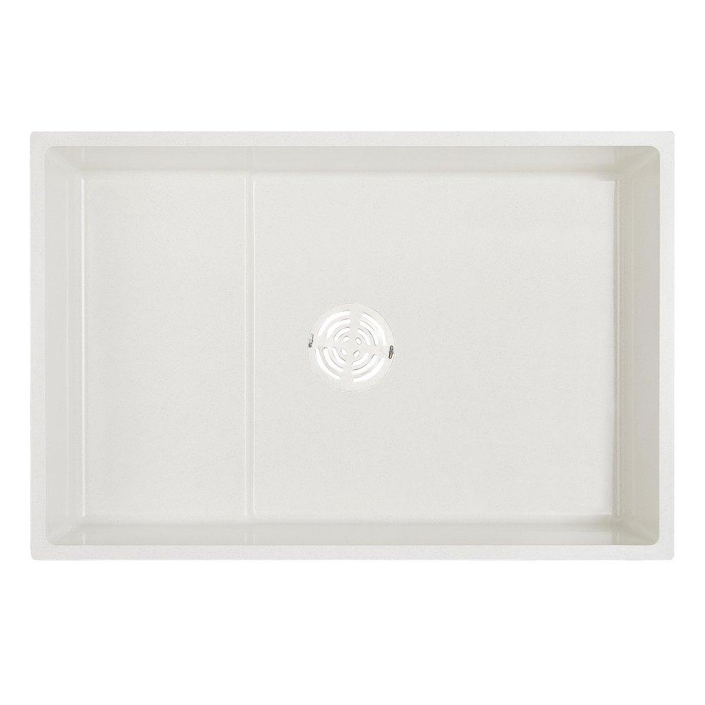 PROFLO&reg; White 36 x 24 in. Mop Basin with Stainless Steel Drain 