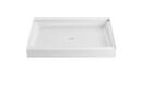 42 in. x 34 in. Shower Base with Center Drain in White