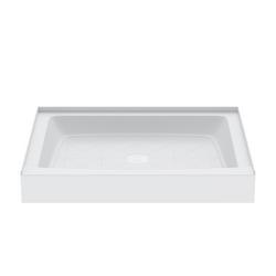 42 in. x 34 in. Shower Base with Center Drain in White