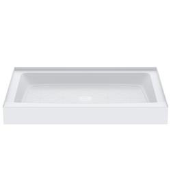 48 in. x 32 in. Shower Base with Center Drain in White