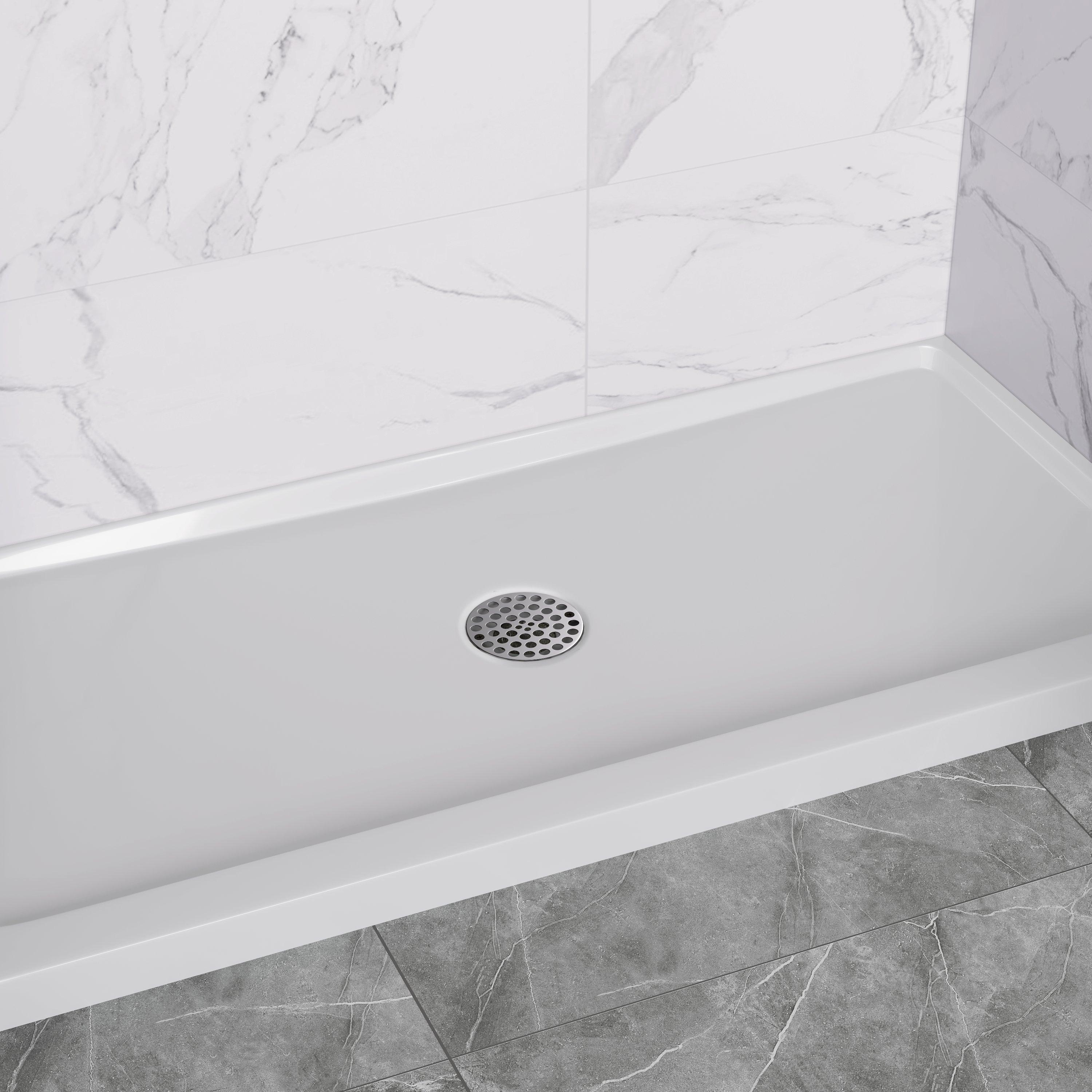 PROFLO&reg; White 34 in. Rectangle Shower Base in White 