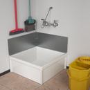 PROFLO&reg; White 24 x 24 x 10 In. Mop Basin with Stainless Steel Integral Molded Drain 