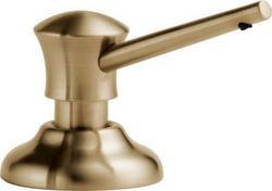13 oz. Deck Mount Plastic Soap and Lotion Dispenser in Brilliance&reg; Champagne Bronze
