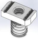 3/8 in. Domestic Strut Nut Plated with Spring