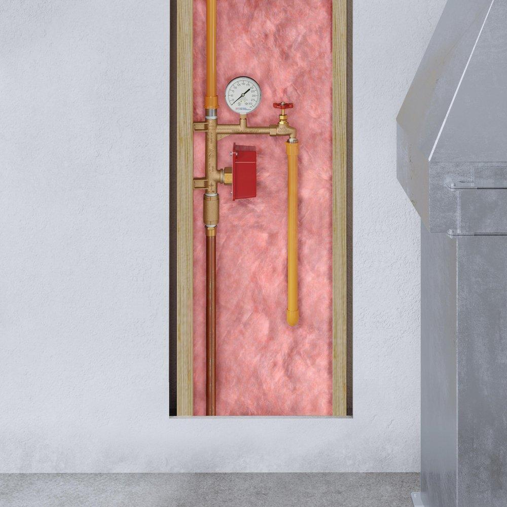 National Fire Products Cast Brass Male Threaded Inline Check Valve and Retard 