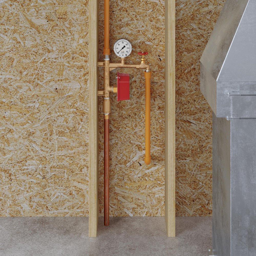 National Fire Products Cast Brass Male Threaded Inline Check Valve and Retard 