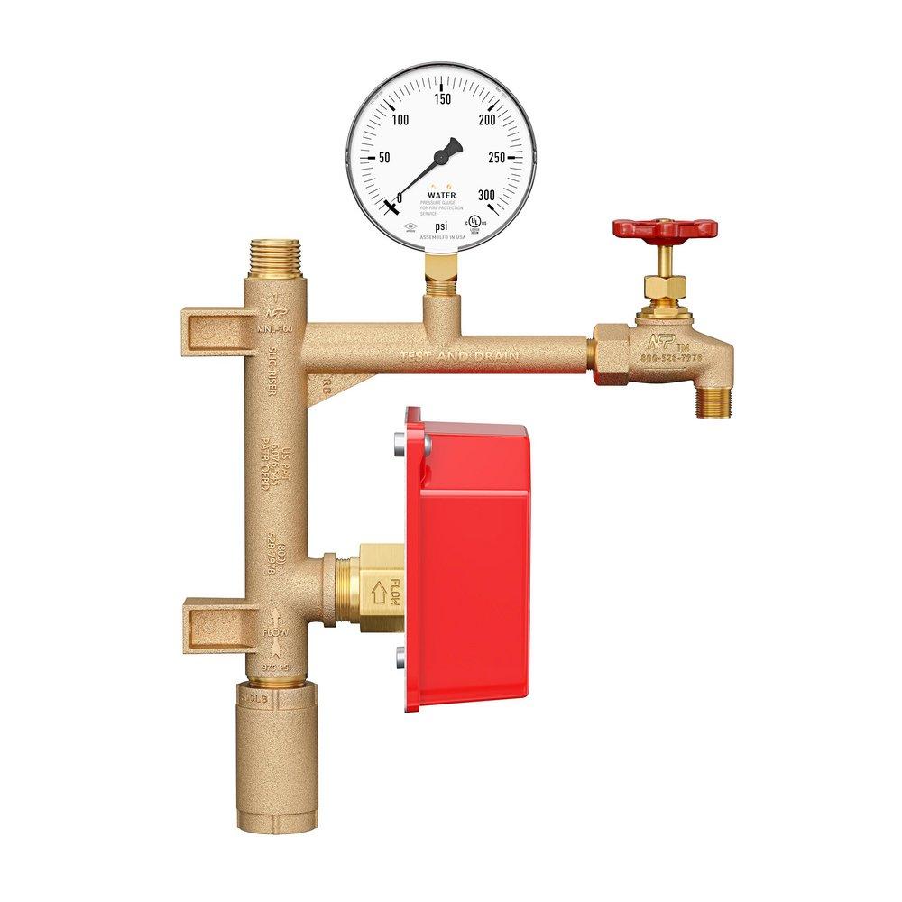 National Fire Products Cast Brass Male Threaded Inline Check Valve and Retard 