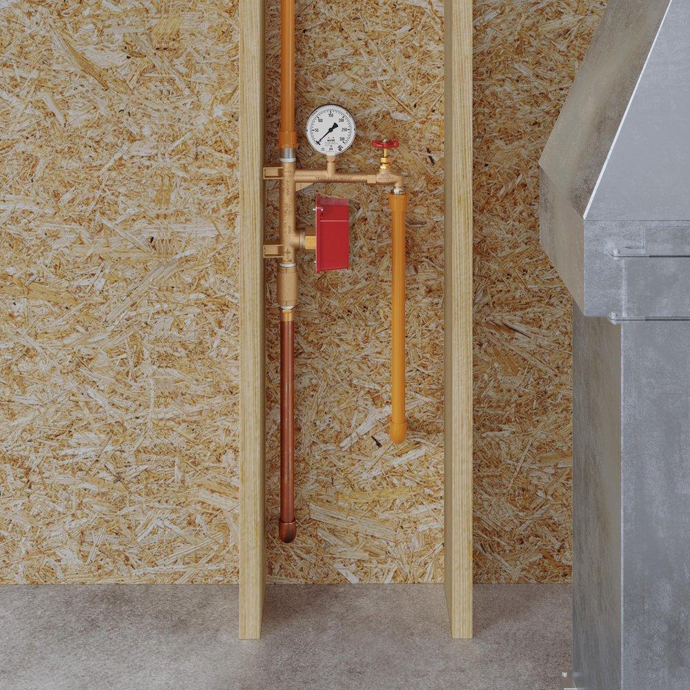 National Fire Products Cast Brass Male Threaded Inline Check Valve and Retard 