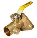 1-1/2 in Brass Full Port Sweat x Flanged  600# Ball Valve