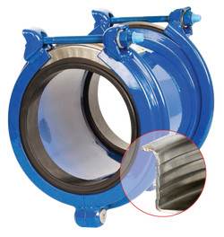 8 x 11-3/4 in. Gasket Flexi-Coat&reg; Fusion Bonded Epoxy Carbon Steel Top Bolt Coupling
