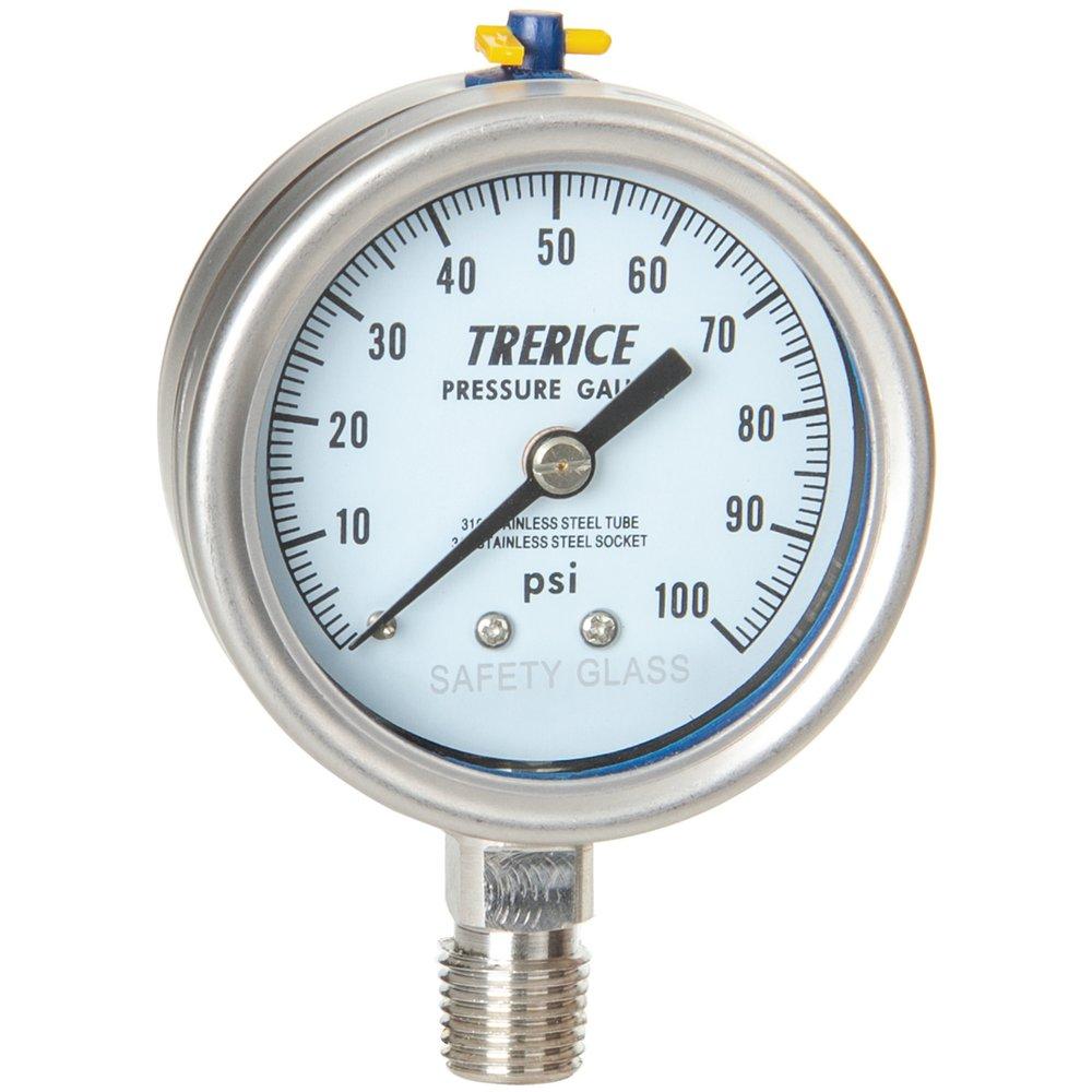 H.O. Trerice Stainless Steel Pressure Gauge 