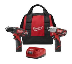 Cordless 12V Drill/Impact Tool Kit with 2 Batteries