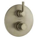 2-Outlet Thermostatic Valve Trim with Double Lever Handle in Brushed Nickel