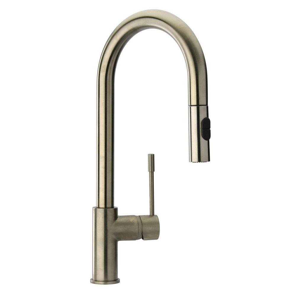 Fortis Brushed Nickel Single Handle Pull Down Kitchen Faucet 