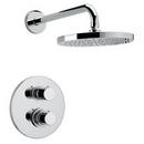 Thermostatic Shower Faucet Trim with Double Knob Handle in Polished Chrome