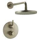 Thermostatic Shower Faucet Trim with Double Lever Handle in Brushed Nickel