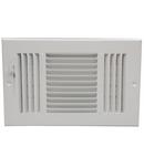 10 x 4 in. Stamped Steel 3-way Residential Ceiling & Sidewall Register with 1/2 in. Fin in White